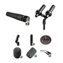 Kit de montaje en podio y micrófonos duales Shure SM57