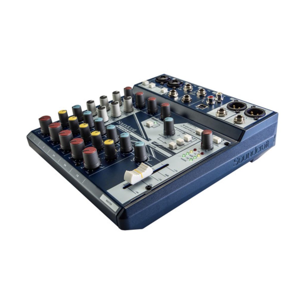 Consola de mezclas analógica de formato pequeño Soundcraft Notepad-8FX con E/S USB y efectos Lexicon