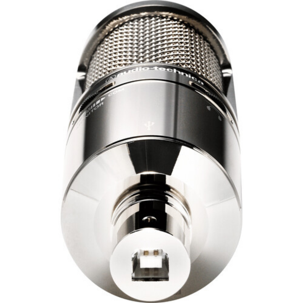 Microfono Audio-Technica AT2020USB+V Micrófono USB de condensador cardioide (Edición limitada plateada)