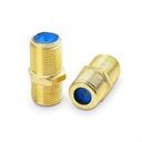 Uniones Paquete de 10 acopladores coaxiales RG6 Tipo F chapados en Oro