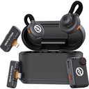 Micrófono inalámbrico Hollyland LARK M2S Ultimate Combo para 2 personas, compatible con cámaras y dispositivos móviles (2,4 GHz, gris espacial)