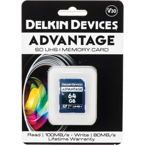 Delkin Devices 64GB Advantage UHS-I SDXC Memory Card 