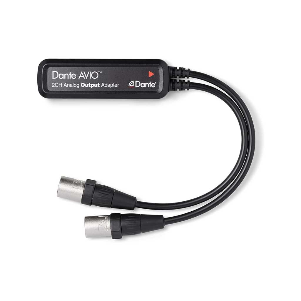 Audinate Dante AVIO Adaptador de salida analógica XLR de 2 canales para red de audio Dante