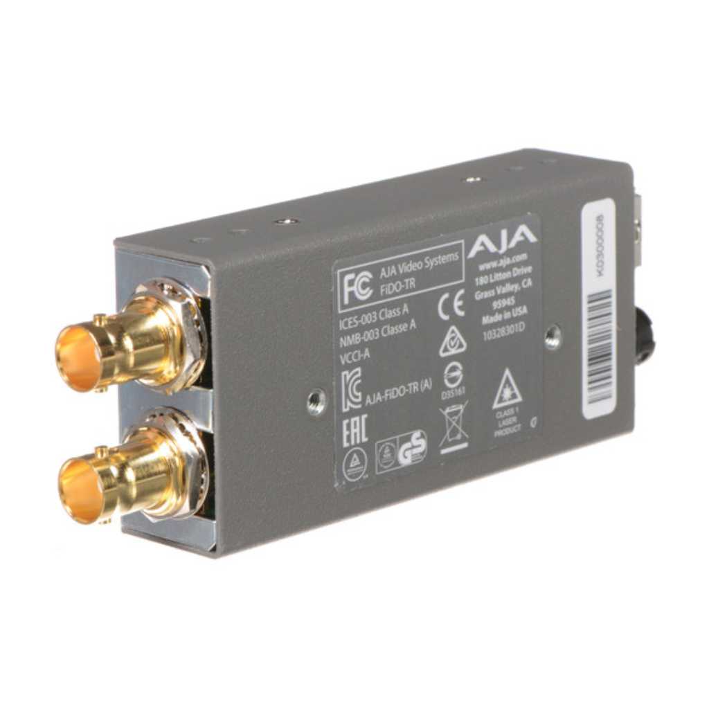 Convertidor bi direccional de fibra 3G-SDI / LC de un solo canal AJA FiDO