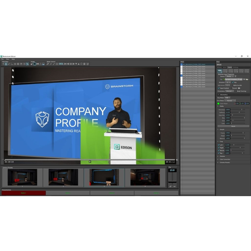 Software de realidad aumentada Edison PRO - HDMI and IP + Unreal Engine Background + TrackFreeTM