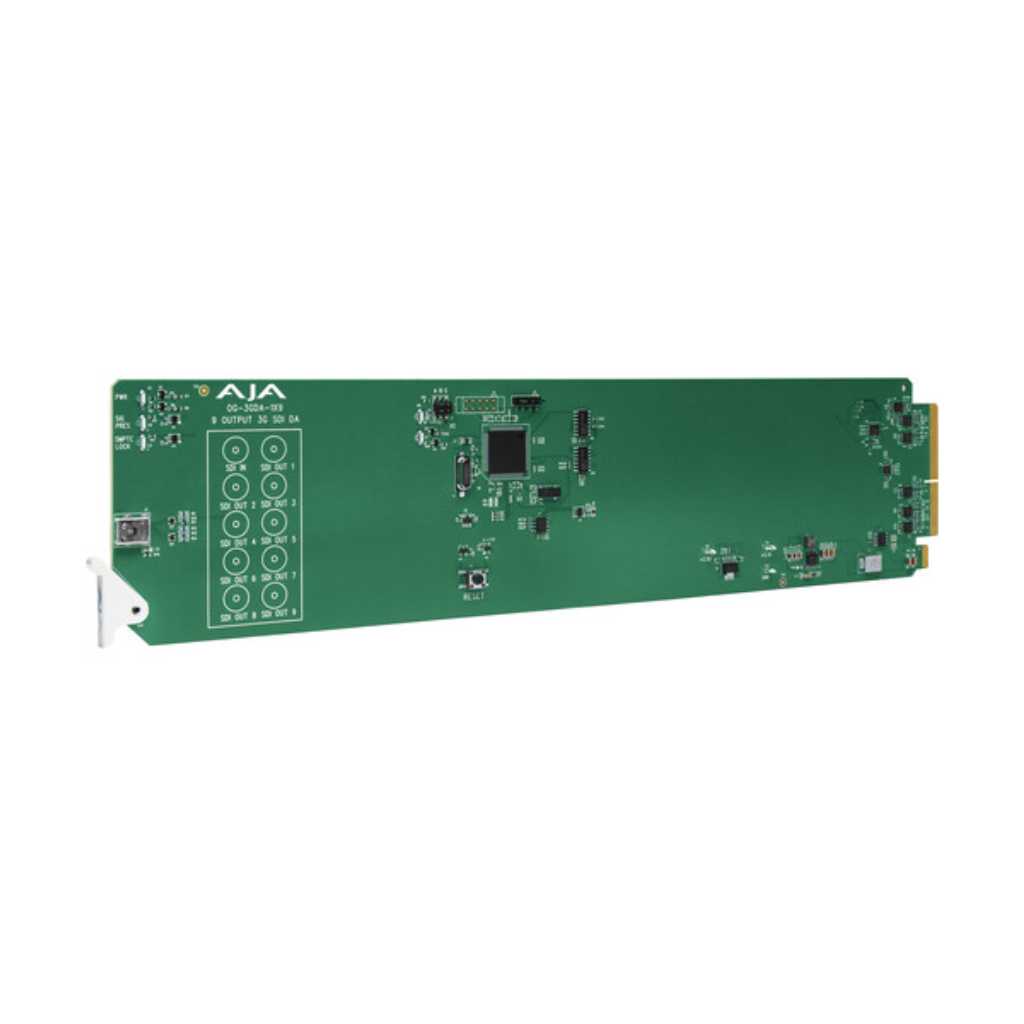 Tarjeta Amplificadora de Distribución de Reclocking AJA OG-3GDA-1x9 3G-SDI