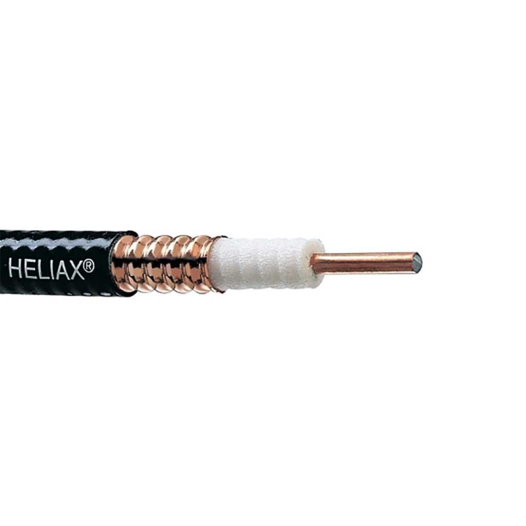 Cable coaxial de espuma de baja densidad HELIAX® de 1/2 pulgada, cobre corrugado, 50 ohmios X PIE