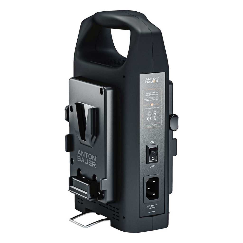 Cargador de doble bahía Anton/Bauer VM2 con salida XLR de 4 pines (montaje en V)