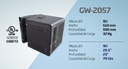 Gabinete de pared abatible / 9 RMS / Negro / 20.5" ancho 23" profundidad