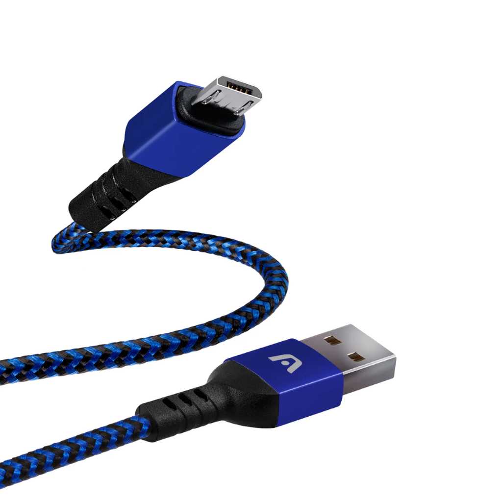 CABLE ARGOM MICRO USB A USB 2.0 1.8METROS TRENZADO NEGRO ARG-CB-0021BK