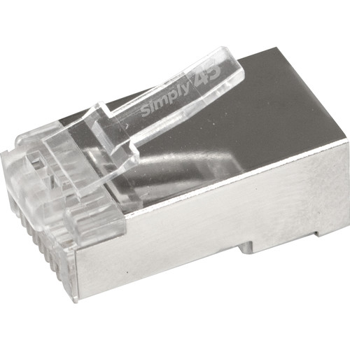 Conector modular de paso RJ45 blindado STP Cat 5e Simply45 (envase de 50 unidades)