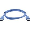 Cable USB 3.0 tipo A macho a tipo A macho (1,83 m, azul)