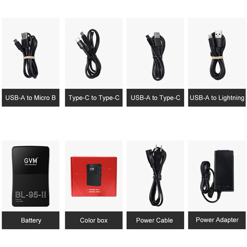 GVM BL95-II V-Mount Battery with D-Tap and USB Outputs (6600mAh) 