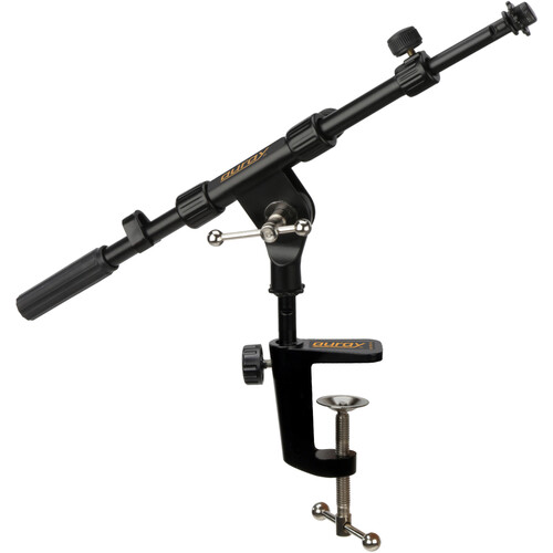 Soporte de micrófono con brazo telescópico Auray y abrazadera de mesa