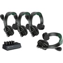 Sistema de intercomunicación Hollyland Solidcom SE Pro 4S con auriculares unidireccionales, dúplex completo para 4 personas (1,9 GHz)