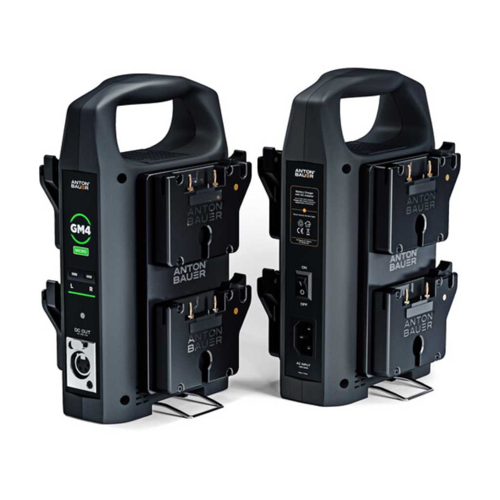 Cargador de batería Anton/Bauer GM4 Quad Micro (montaje dorado)