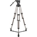 Trípode de aluminio de dos etapas Libec LX10 con cabezal H65B y esparcidor a nivel del suelo