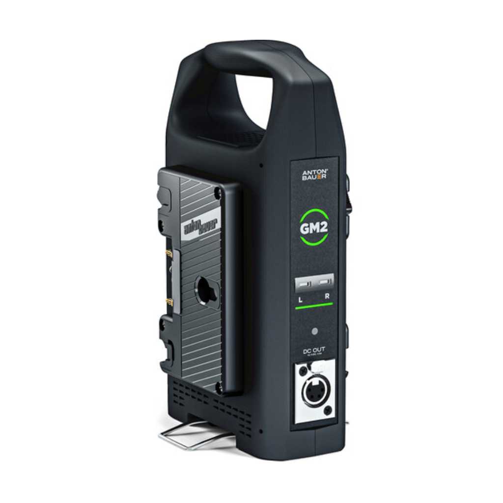 Cargador Anton/Bauer GM2 de dos bahías con salida XLR de 4 pines (Gold Mount)