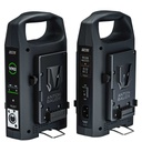 Cargador de doble bahía Anton/Bauer VM2 con salida XLR de 4 pines (montaje en V)