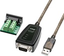 Adaptador USB a serie RS422 RS485 R232 a cable USB (interfaz 3 en 1) soporta CC 5V con placa de ruptura luces LED para dispositivos de control multitipo, Windows 11, 10, 8, 7, XP Mac (1.5 pies)