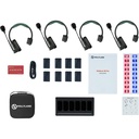 Sistema de intercomunicación Hollyland Solidcom SE Pro 4S con auriculares unidireccionales, dúplex completo para 4 personas (1,9 GHz)