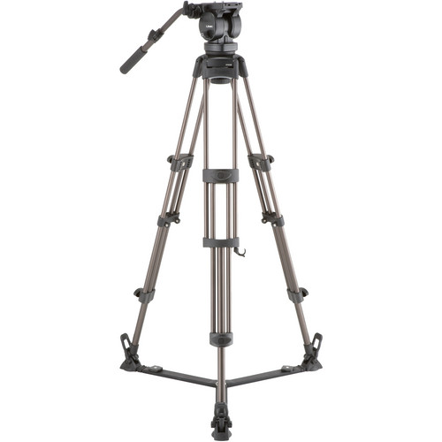 Trípode de aluminio de dos etapas Libec LX10 con cabezal H65B y esparcidor a nivel del suelo