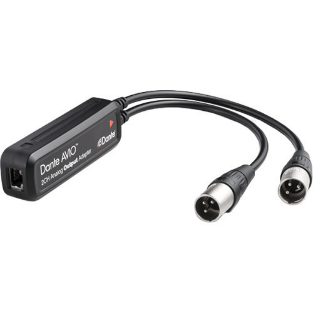 Audinate Dante AVIO Adaptador de salida analógica XLR de 2 canales para red de audio Dante