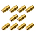 Uniones Paquete de 10 acopladores coaxiales RG6 Tipo F chapados en Oro
