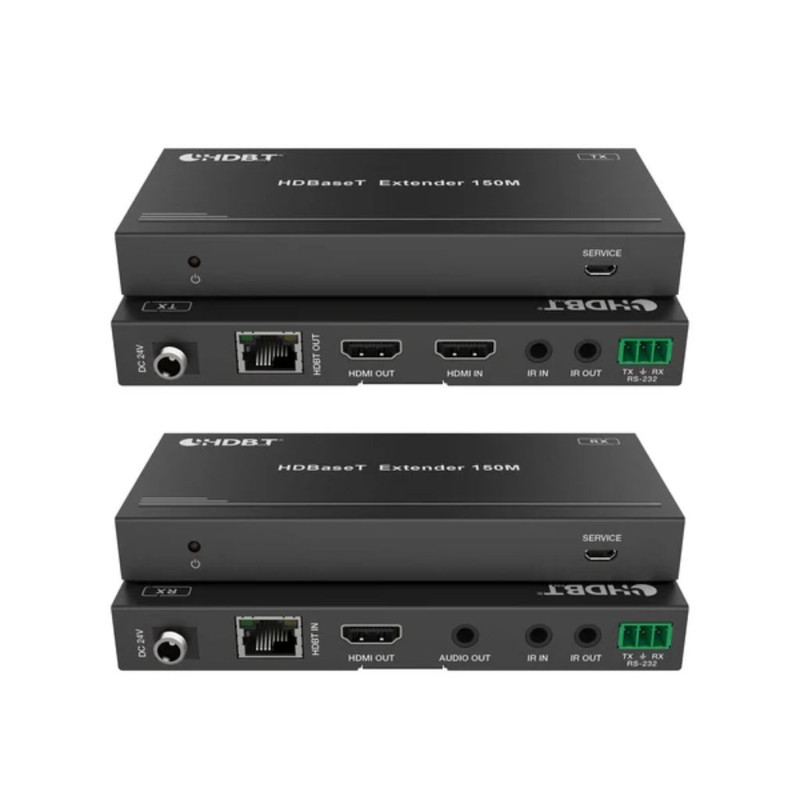 Extensor HDMI DVDO 4K60 a través de HDBaseT, conjunto de transmisión/recepción (394')