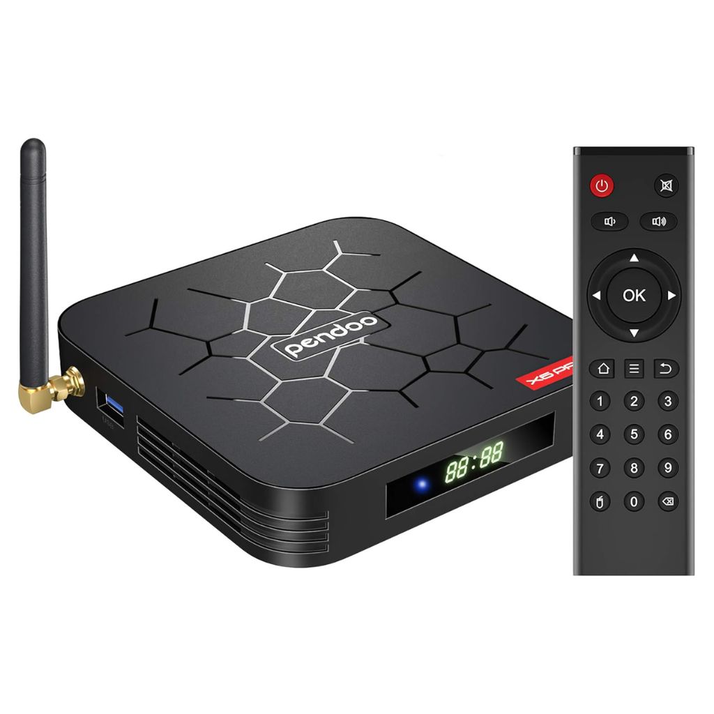 TV Box Android, X6 PRO Android Box 4 GB RAM 64 GB ROM Allwinner H6 Quad-core 64 bits, compatible con 2.4 G/5.8 G WiFi 4K Utral HD / 3D / H.265 con Bluetooth