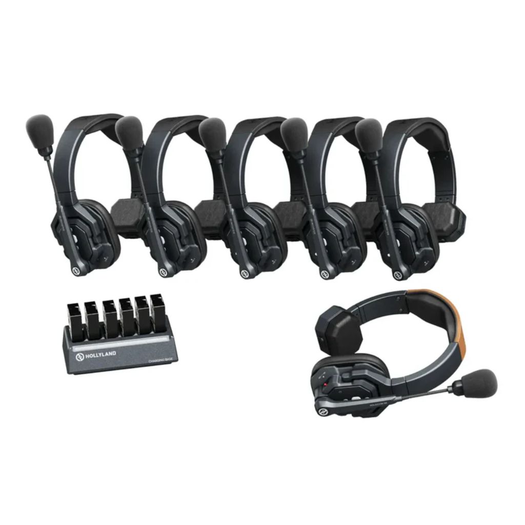 Hollyland Solidcom SE-6S Sistema De Intercomunicación Con Auriculares Inalámbricos Para 6 Personas Con Cancelación De Ruido A Prueba De Agua