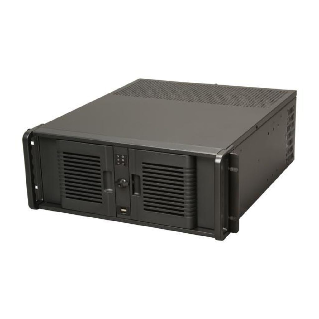 Case para Servidor iStarUSA D-407PL Black Steel 4U Rackmount Compact Stylish Server Case 7 External 5.25" Drive Bays