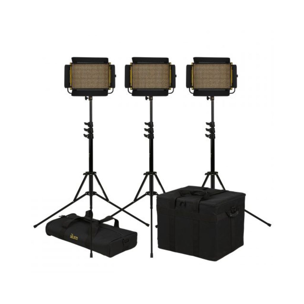 Luces Onyx Half x 1 Bi-Color LED 3-Point LED Light Kit Ikan