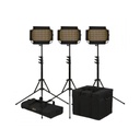 Luces Onyx Half x 1 Bi-Color LED 3-Point LED Light Kit Ikan