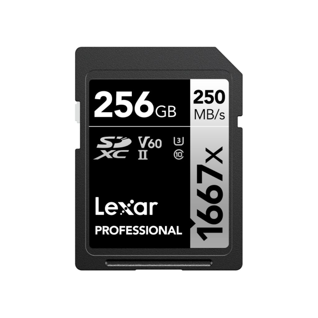 Memoria SD Lexar Profesional 1667x 256GB SDXC UHS-II U3 clase 10  SD V60-UK