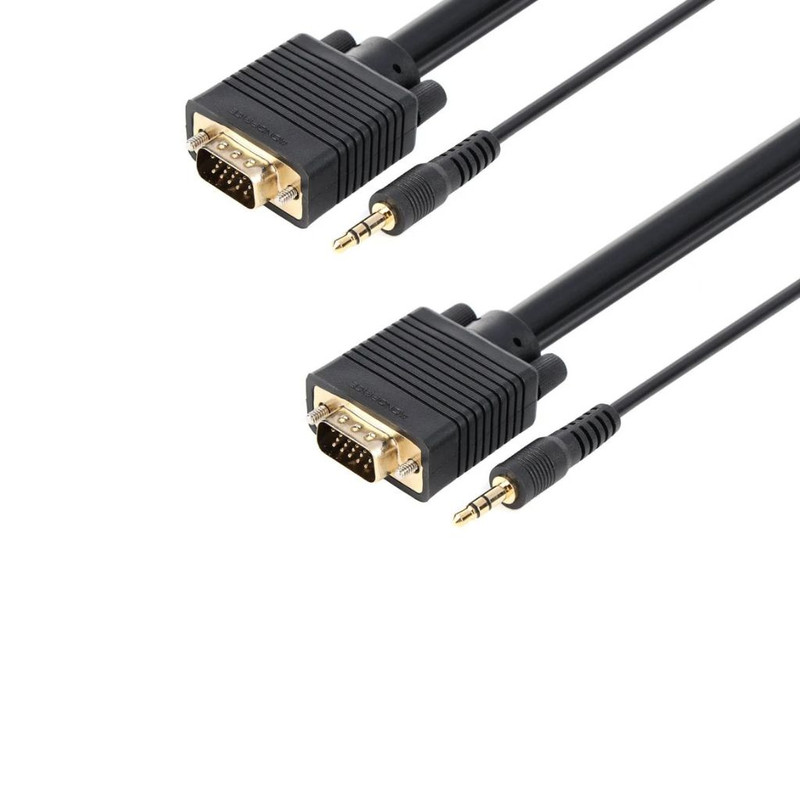 Cable Monoprice VGA y Audio Con Triple Blindaje