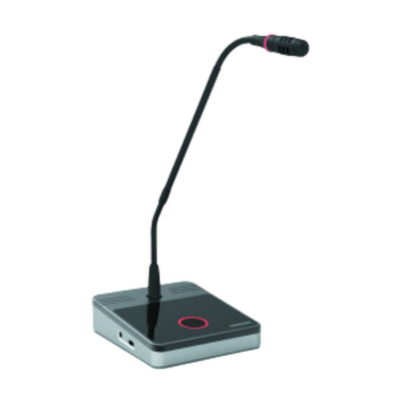 Unidad de delegado de debate digital CAT5 con micrófono de cuello de cisne enchufable