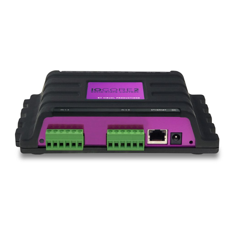 Módulo de expansión de interfaz GPIO IOCORE2 de Visual Productions con RS-232 y DMX