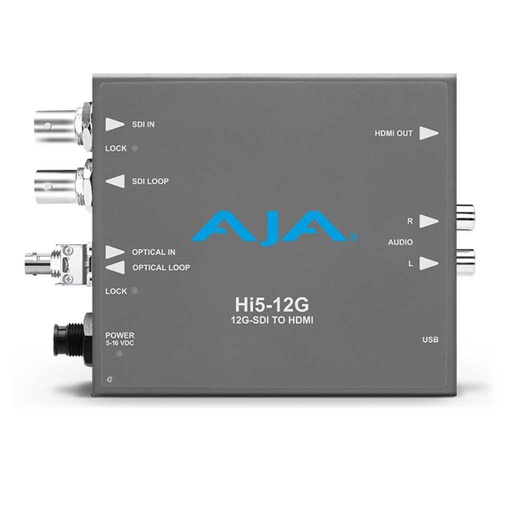 [Hi5-12G-R] Convertido de 12G-SDI a HDMI 2.0 con receptor de fibra LC