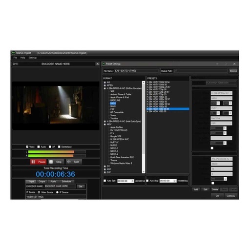 [CH-IN-A-BOX-HP] Channel In a Box Marsis con Servidor y Software de 2 canales para Playout e Ingesta De Video multicanal.