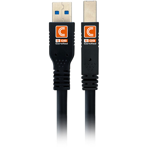 [USB5G-AB-3PROBLK] AV/IT Integrator Series USB-A Male 3.2 Gen 1 to USB-B Male Cable (3') 