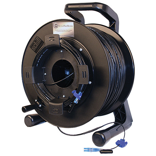 [2LC1000TFR] Cable y carrete de fibra táctica blindado DuraTAC SM de Tactical Fiber Systems con 2 conectores LC (304,5 m)