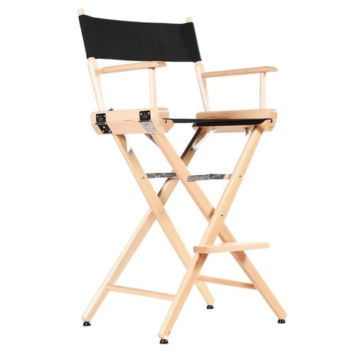 [FILM-CH19520] Silla para director Filmcraft Pro Series Tall  (30", Natural Frame, Black Canvas)