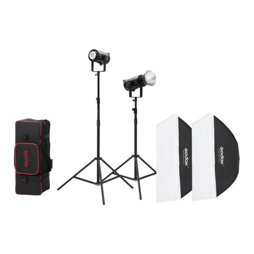 [SL150II-KIT] Kit de luz  Godox LED SL150II  de 2 luces con soportes y cajas de luz
