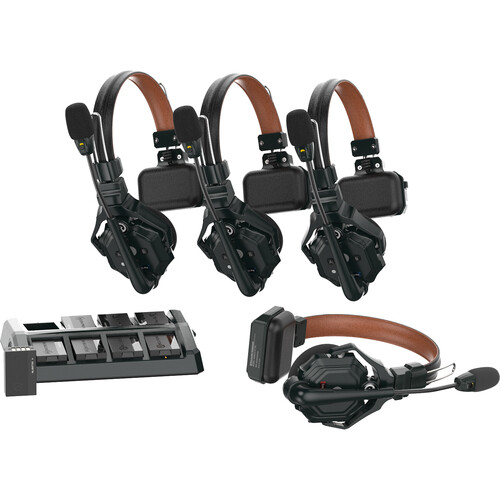 [SOLIDCOM C1 PRO-4S] intercom Hollyland Solidcom C1 Pro-4S Sistema de intercomunicación inalámbrico ENC full-duplex con 4 auriculares (1,9 GHz)