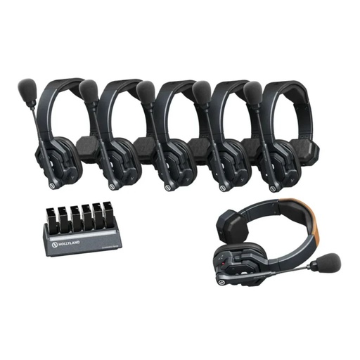 [Solidcom SE-6S] Hollyland Solidcom SE-6S Sistema De Intercomunicación Con Auriculares Inalámbricos Para 6 Personas Con Cancelación De Ruido A Prueba De Agua