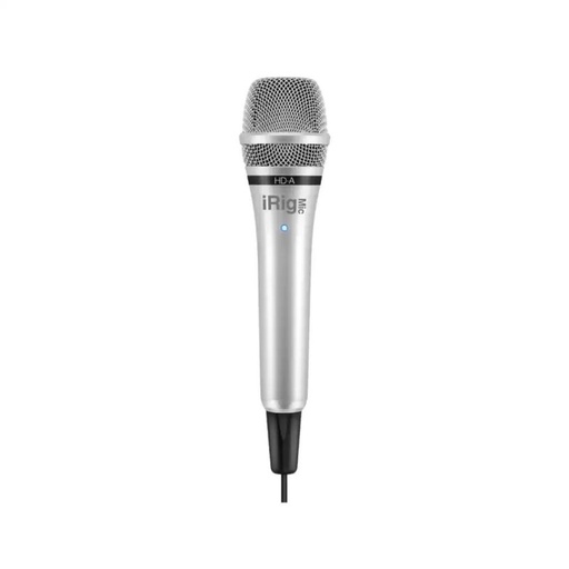 [IP-IRIG-MICHD-APL] Microfono para celular IK Multimedia iRig Mic HD Digital Condenser Microphone for iOS/Mac/Windows (Silver)