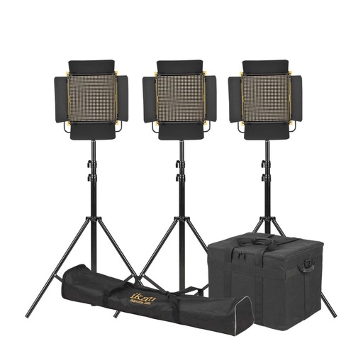 [OYB10-3PT-KIT] Luces Onyx 1x1 Bi-Color LED 3-Point Light Kit Ikan