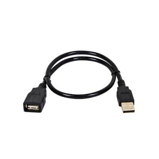 [5431] Cable extensión Monoprice USB Type-A to USB Type-A Female 2.0  - 28/24AWG, Gold Plated, Black, 1.5ft