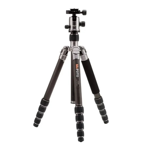 [C2350Q2T] Kit de trípode de viaje de fibra de carbono MeFOTO GlobeTrotter (Titanio)